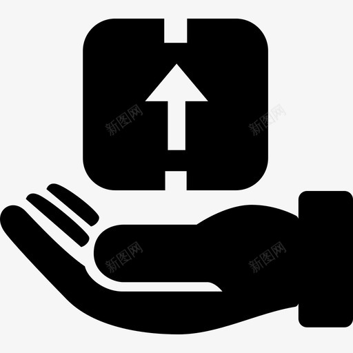 包裹在手商业物流配送图标svg_新图网 https://ixintu.com 包裹在手 商业 物流配送