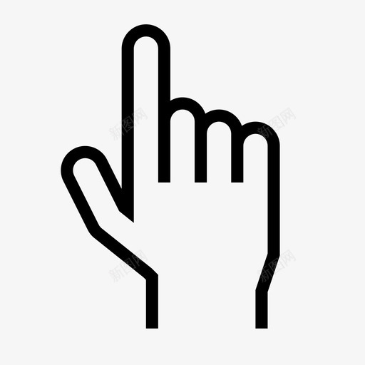 一个手指拨号指向图标svg_新图网 https://ixintu.com 一个手指 使用 向上 手势 拨号 指向 触摸屏 选择