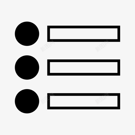 项目符号列表快速列表快速术语图标svg_新图网 https://ixintu.com 低点 列表图标圆圈 快速列表 快速术语 浏览 点 菜单 选择 选项 项目化 项目符号列表