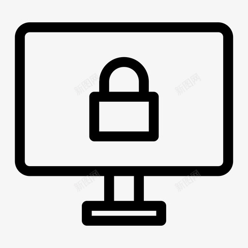 监视器锁定解锁安全图标svg_新图网 https://ixintu.com 个人计算机 安全 密码 屏幕通知 显示计算机 用户 监视器led 监视器锁定 解锁