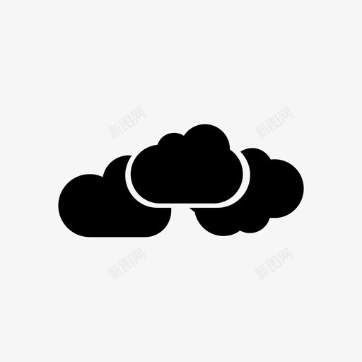 天空云天气预报多云图标svg_新图网 https://ixintu.com 云天气预报多云 天空