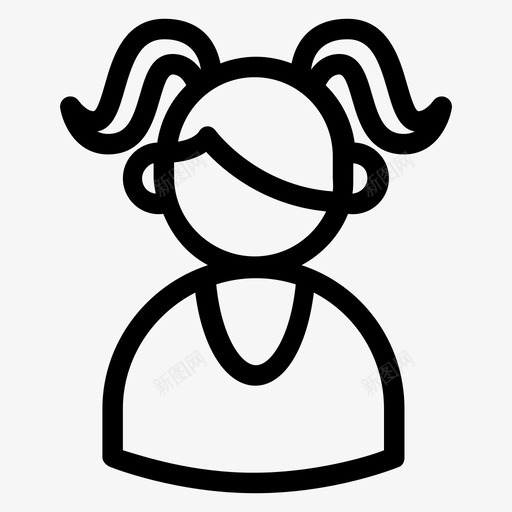 猪尾巴青少年傻图标svg_新图网 https://ixintu.com 个人资料 人物 傻 傻头像 啦啦队 头像 女孩 学校 帐户 猪尾巴 用户 青少年