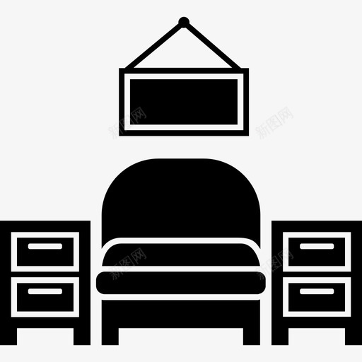 卧室家具设备工具和用具家居用品图标svg_新图网 https://ixintu.com 卧室家具设备 家居用品 工具和用具