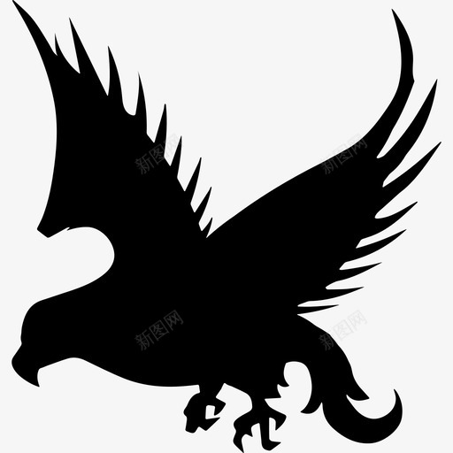 猎鹰鸟形动物动物王国图标svg_新图网 https://ixintu.com 动物 动物王国 猎鹰鸟形