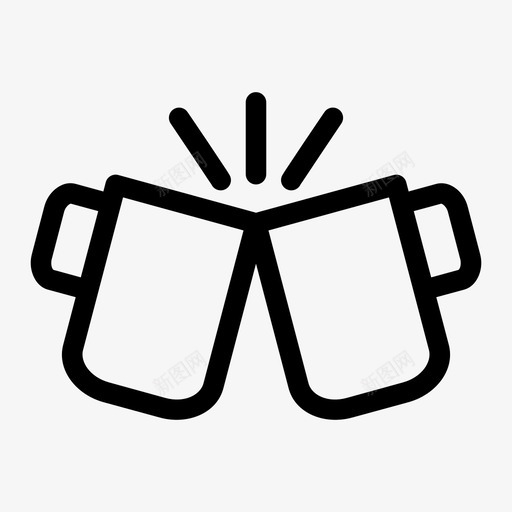 干杯祝酒浪涌图标svg_新图网 https://ixintu.com 吃草 啤酒 干杯 庆祝 智能手机 最新科技 浪涌 碰杯 祝酒 颤抖