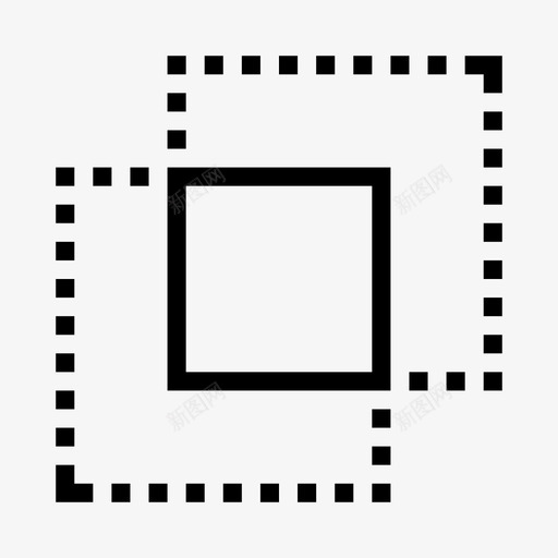 交集区域重叠图标svg_新图网 https://ixintu.com 交集 公共区域 区域 形状 正方形 矩形 软件工具和界面 重叠 集合