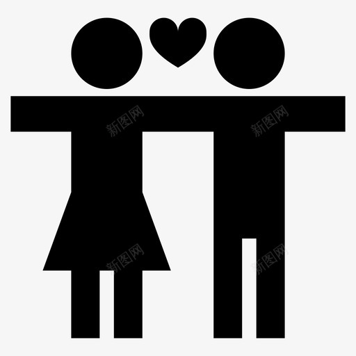 情侣双人套装图标svg_新图网 https://ixintu.com 关系 双人 多愁善感 套装 情侣 爱情 物品 男女 相爱的情侣 配对
