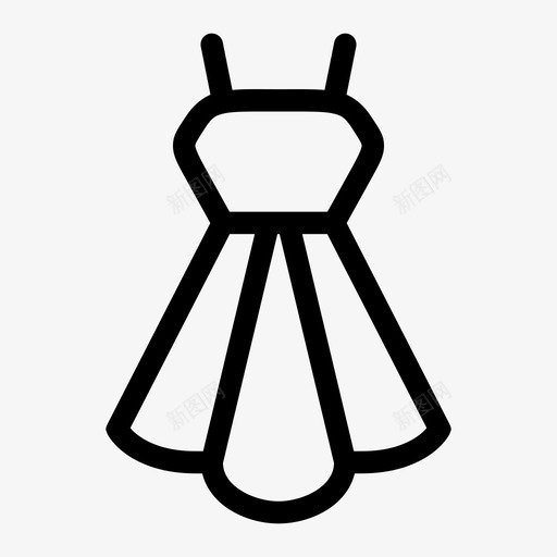 连衣裙泰迪裙子图标svg_新图网 https://ixintu.com 休闲服 服装 泰迪 礼服 舞会 衣服 衬衫 裙子 连衣裙