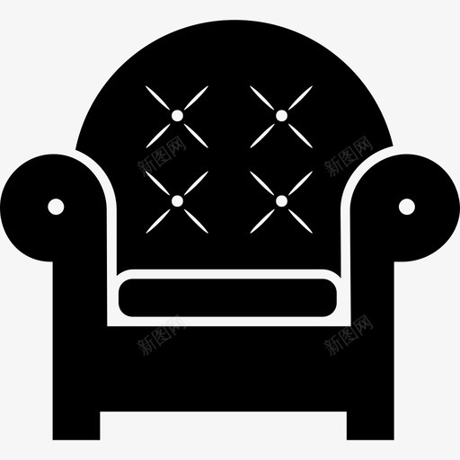 客厅扶手椅工具和用具家居用品图标svg_新图网 https://ixintu.com 客厅扶手椅 家居用品 工具和用具