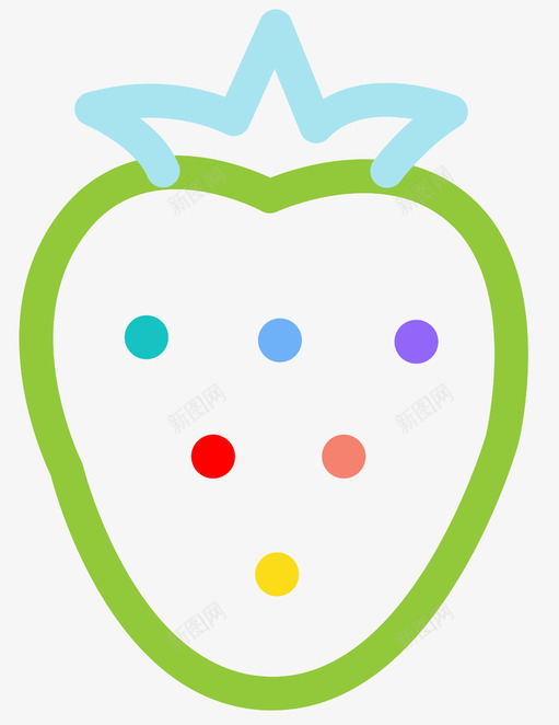 草莓鸡冠水果图标svg_新图网 https://ixintu.com 互联网 水果 溪流 潮汐 脉搏 草莓 配料 鸡冠