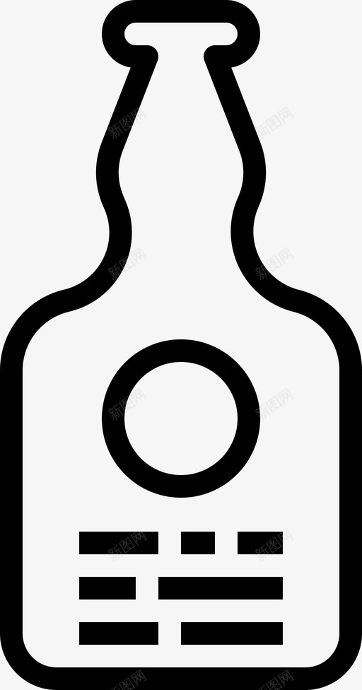 瓶子潮水浪涌图标svg_新图网 https://ixintu.com 啤酒 大 工艺 工艺啤酒图标 徽章 无线 最新技术 浪涌 潮水 瓶子 酒精