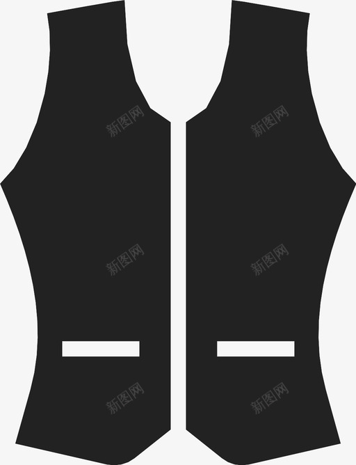 马甲上衣西服图标svg_新图网 https://ixintu.com 上衣 无袖 时装 服装 服装和服装 西服 配饰 马甲