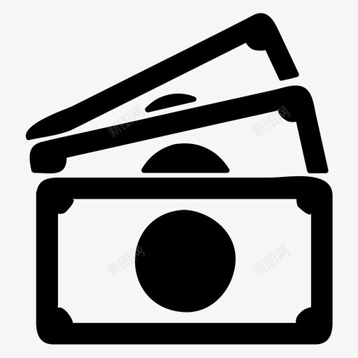 票据货币现金支付图标svg_新图网 https://ixintu.com 现金支付 票据 货币