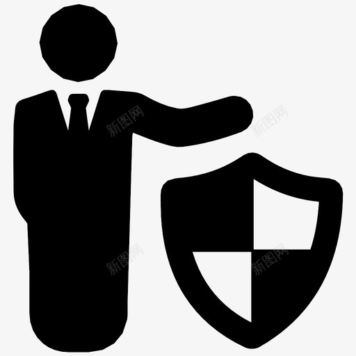商业保护商人连接器图标svg_新图网 https://ixintu.com 保险箱 助手 商业保护 商人 安全 病毒预防 连接器 防护
