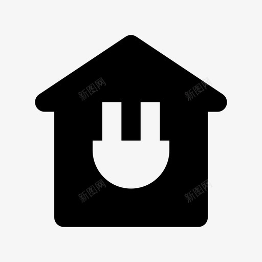 房屋能源和电力材料线图标svg_新图网 https://ixintu.com 房屋 能源和电力材料线图标