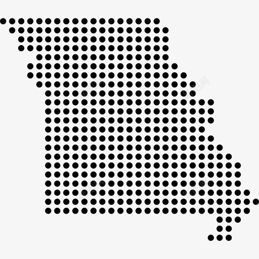 密苏里州美国小图标svg_新图网 https://ixintu.com 哈克芬恩 国家 地图 奴隶制 密苏里州 小 河流 美利坚合众国点 美国