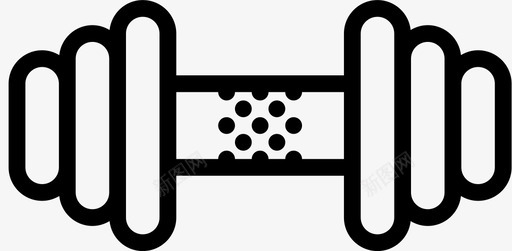 哑铃举重金属图标svg_新图网 https://ixintu.com 举重 举重训练 健康 健美 健身 健身大纲 健身房 哑铃 教练 金属