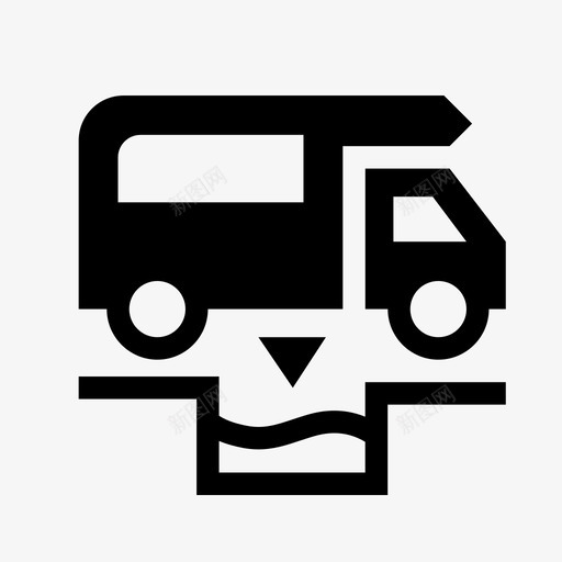 露营车标志航空汽车图标svg_新图网 https://ixintu.com 公共标志 服务 汽车 法国 航空 露营车标志