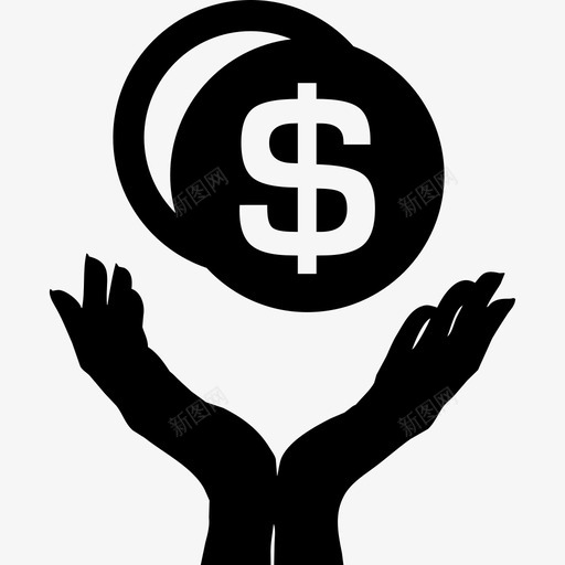 手上的美元硬币货币商业货币包1图标svg_新图网 https://ixintu.com 商业 手上的美元硬币货币 货币包1
