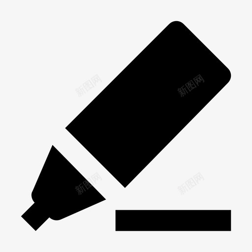 荧光笔教育和学校材料图标svg_新图网 https://ixintu.com 教育和学校材料图标 荧光笔