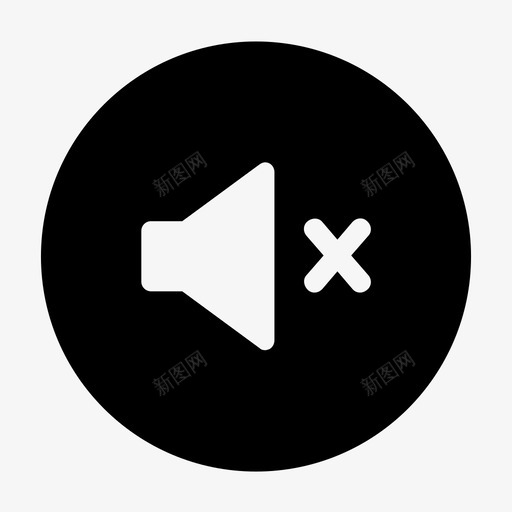 静音视频控制潮汐图标svg_新图网 https://ixintu.com 媒体控制 徽章 按钮 无线 最新技术 潮汐 视频控制 跳动 静音 音乐控制 音乐播放器控制