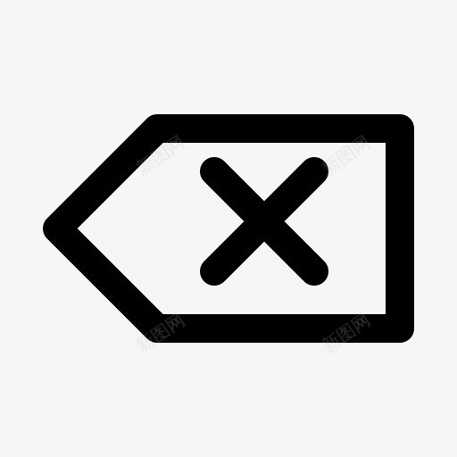 退格键软件反转图标svg_新图网 https://ixintu.com gui gui基础知识 x 删除 反转 应用程序 按钮 点 界面 箭头 软件 退格键