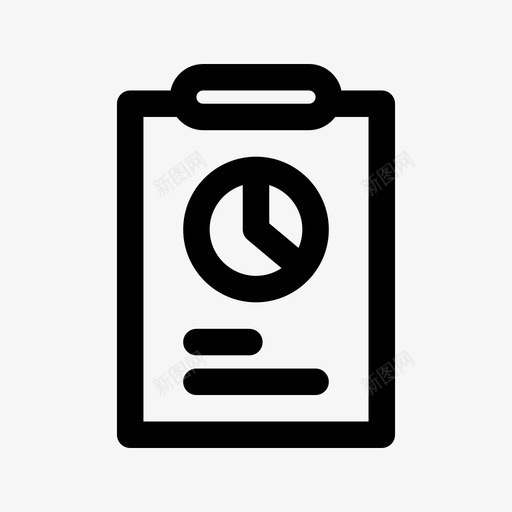 剪贴板饼图铅笔图标svg_新图网 https://ixintu.com 剪贴板 图形 夹持器 数据 数据收集 木材 纸张 铅笔 饼图