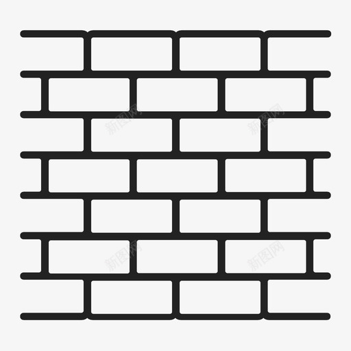 砖墙高坚固图标svg_新图网 https://ixintu.com 分隔 图案 坚固 建筑 栅栏 砖块 砖墙 粉红色浮雕 高