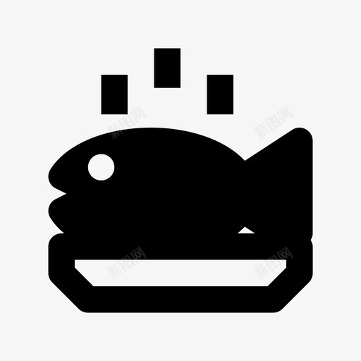 鱼食品和饮料材料标图标svg_新图网 https://ixintu.com 食品和饮料材料设计图标 鱼