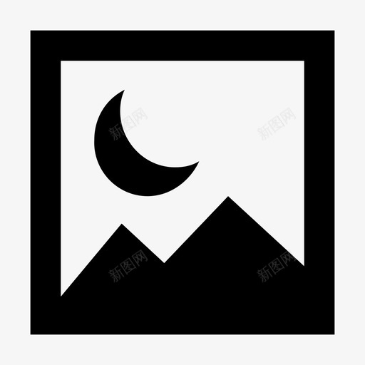 夜景观框架图像框架图标svg_新图网 https://ixintu.com 图像框架 夜景观 夜月亮 山 月亮 框架 照片 照片和图像材料设计图标