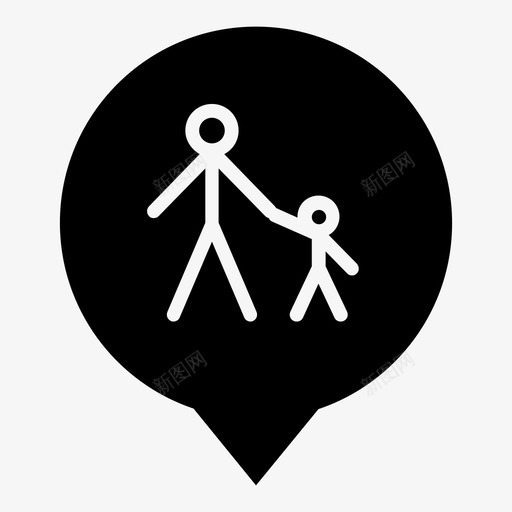 步行区步行者潮汐图标svg_新图网 https://ixintu.com wsd地图标记 位置 儿童 无线 标记 步行区 步行者 波峰 潮汐 爆发 跳动