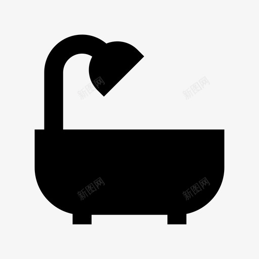 浴缸家具材质图标svg_新图网 https://ixintu.com 家具材质图标 浴缸