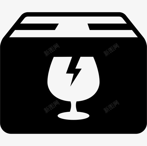 易碎物品包装盒标志碎玻璃商业图标svg_新图网 https://ixintu.com 商业 易碎物品包装盒 标志碎玻璃 物流配送