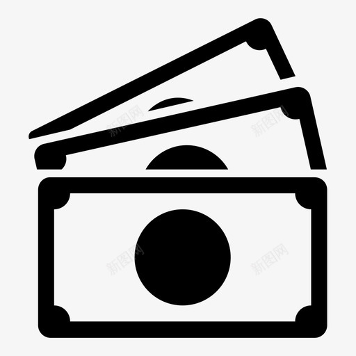 票据货币现金支付图标svg_新图网 https://ixintu.com 现金支付 票据 货币