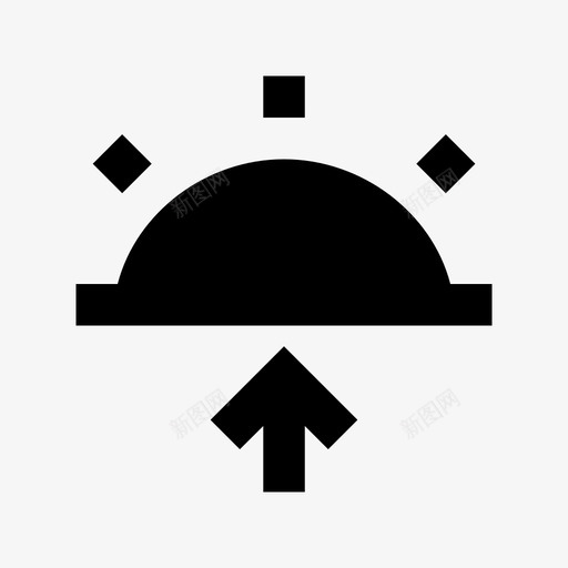 日出天气材质标图标svg_新图网 https://ixintu.com 天气材质设计图标 日出