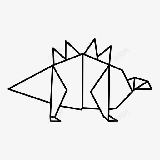恐龙灭绝的蜥蜴远古生物图标svg_新图网 https://ixintu.com 古动物 史前 恐龙 折纸 折纸动物 灭绝的蜥蜴 老怪物 远古生物