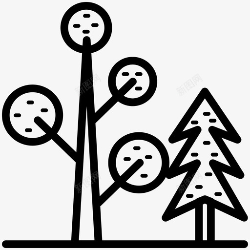 树木冷杉树通用植物图标svg_新图网 https://ixintu.com 公园 冷杉树 未驯化 树木 树木插图图标 森林 植物 自然 荒野 通用植物 野生
