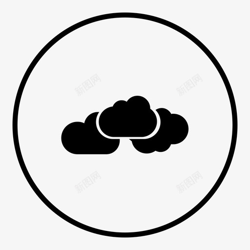 天空云天气预报多云图标svg_新图网 https://ixintu.com 云天气预报多云 天空