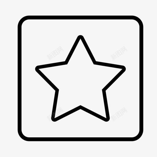 星形书签按钮图标svg_新图网 https://ixintu.com 书签 圆形方形web图标 按钮 搜索 收藏夹 文件 文件夹 星形