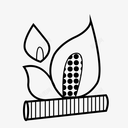 篝火家庭时光夜晚图标svg_新图网 https://ixintu.com 夏天 夜晚 家庭时光 时光流逝 温暖 篝火