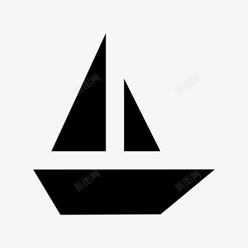 帆船水运动图标svg_新图网 https://ixintu.com 划船 娱乐 帆船 水 海洋 游艇 漂浮 运动 运动和游戏材料设计图标
