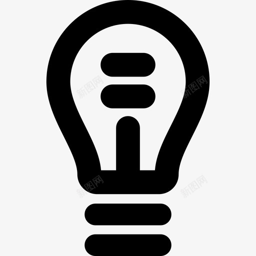 灯泡符号工具和器具商务包图标svg_新图网 https://ixintu.com 商务包 工具和器具 灯泡符号