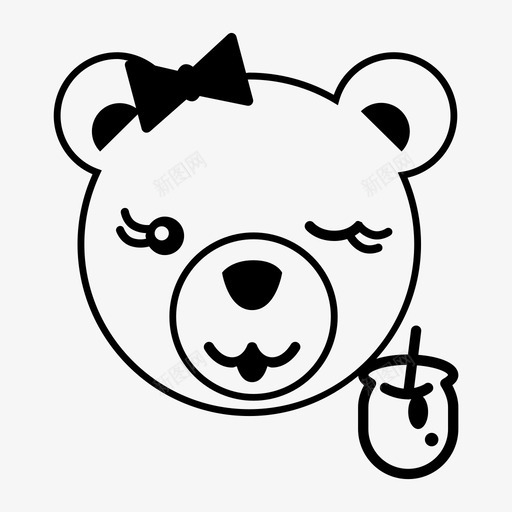 快乐熊的情感图标svg_新图网 https://ixintu.com 快乐 熊的情感图标