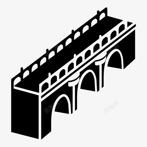 桥梁悸动涌浪图标svg_新图网 https://ixintu.com 三维建筑 建筑 悸动 拱形 振荡 无线 桥梁 涌浪 渡槽 爆发 结构