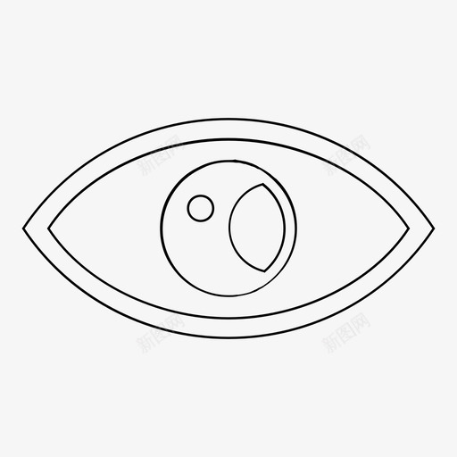 眼睛视线图标svg_新图网 https://ixintu.com 眼睛 视线
