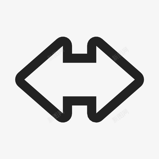 水平箭头右指向图标svg_新图网 https://ixintu.com 不同方式 双向 右 左 指向 方向 水平箭头 滚动
