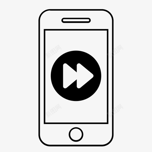 快进跳过快速图标svg_新图网 https://ixintu.com 下一步 前进 加速 快进 快速 按钮 控制 移动 移动集合1 跳过 音乐