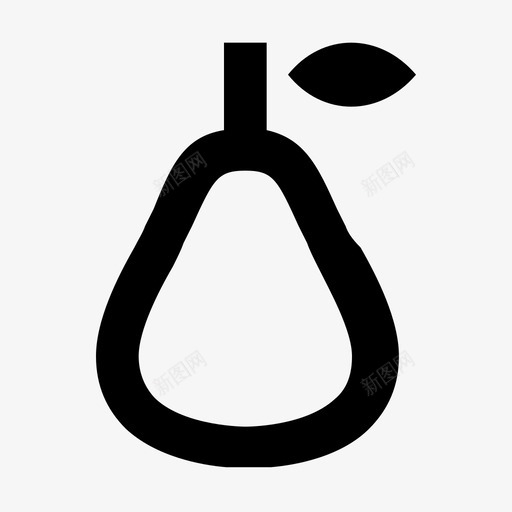 梨水果绿色图标svg_新图网 https://ixintu.com 健康食品 多汁 树 梨 水果 甜 绿色 食品和饮料材料设计图标