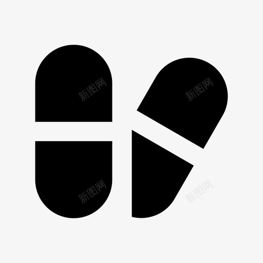 胶囊医疗和健康材料图标svg_新图网 https://ixintu.com 医疗和健康材料图标 胶囊