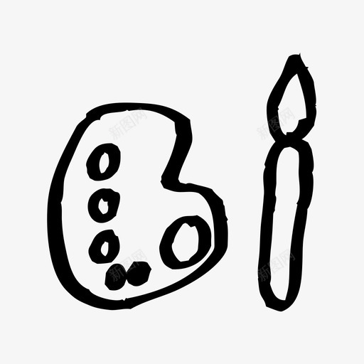 画笔和调色板艺术艺术用品图标svg_新图网 https://ixintu.com 动画的子图标 画笔和调色板 绘图 绘画 艺术 艺术家 艺术用品 颜色